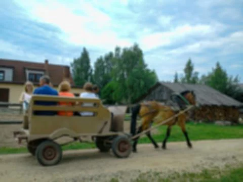 Blurred background with bokeh elements in a creative plot on the theme of rur 스톡 사진