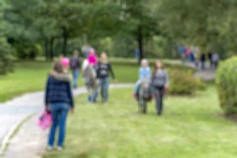 Blurred background with bokeh elements in a creative plot of street festiviti 스톡 사진