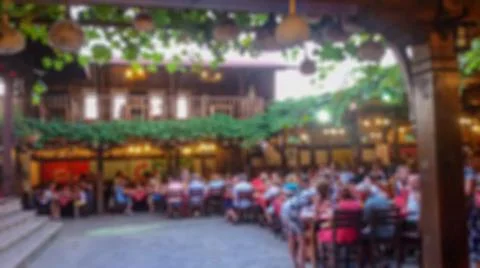 Blurred background with bokeh elements in a creative plot on the theme of hol 스톡 사진