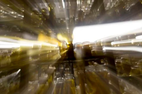 Blurred background with bokeh, long exposure with zoom effect Stock Photos