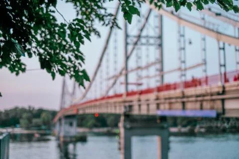 Blurred background of bridge Stock Photos