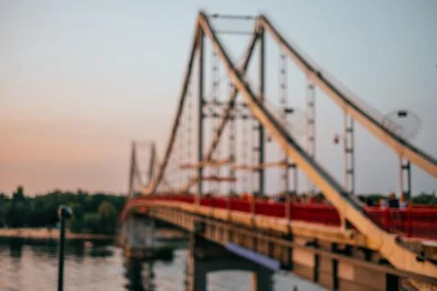 Blurred background of bridge Stock Photos