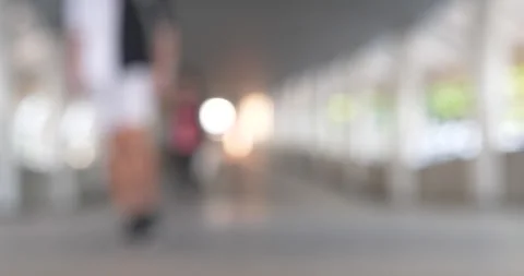 Blurred background bright shopping mall Silver gray lighting Видео 264546420