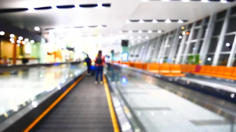 Blurred background bright shopping mall Silver gray lighting Stock Footage 287157789