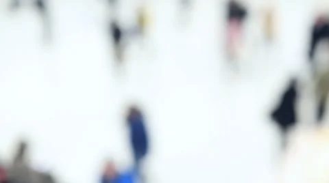 Blurred background of busy commuter crowds walking Video stock 44201613
