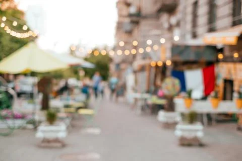 Blurred background of cafe Stock Photos