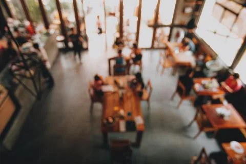 Blurred background of cafe, Foto stock