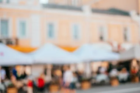 Blurred background of cafe Stock Photos