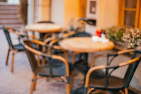 Blurred background of cafe Stock Photos