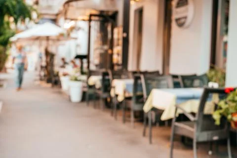 Blurred background of cafe Stock Photos
