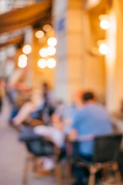 Blurred background of cafe Stock Photos