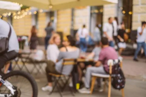 Blurred background of cafe Stock Photos