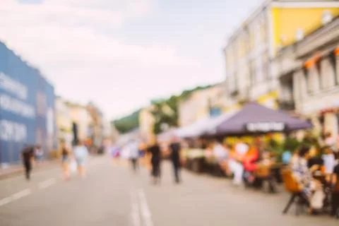 Blurred background of cafe Stock Photos