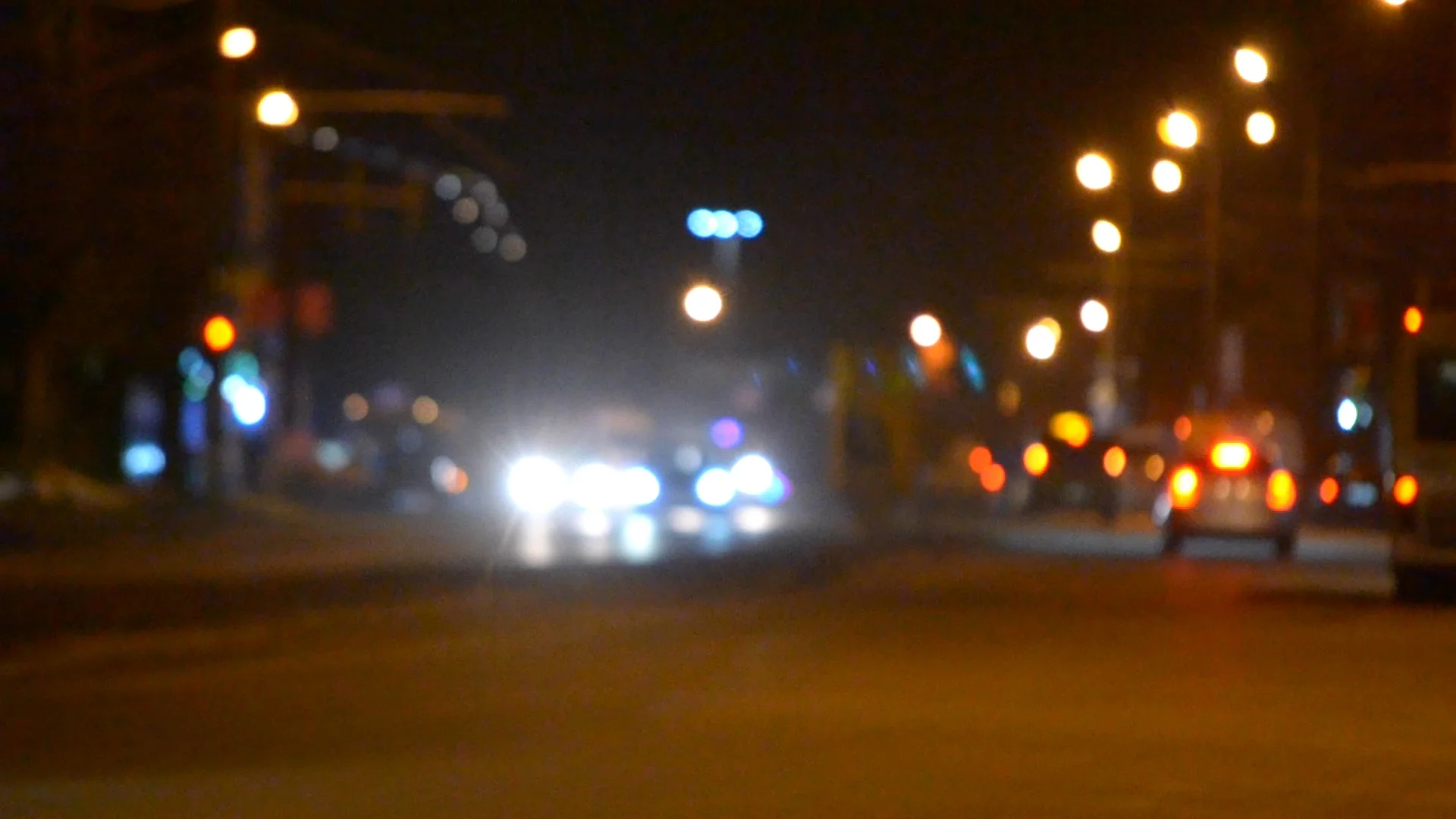 Blurred background car driving road nigh... | Stock Video | Pond5