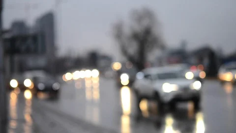 Blurred background car driving road nigh... | Stock Video | Pond5