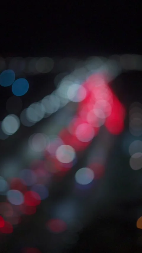 Blurred background of a Car Traffic jam in a night city. Defocussed traffic jam Stock Footage 255786548