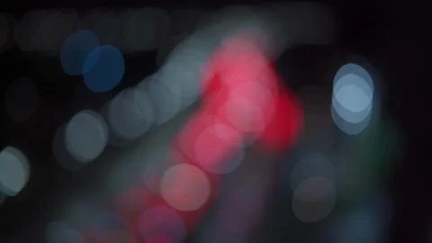 Blurred background of a Car Traffic jam in a night city. Defocussed traffic jam Stock Footage 255786561