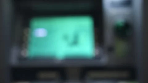 Blurred background of cash machine. Stock Footage 65294798