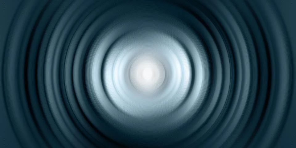 Blurred background circles of the wave gradient. Illustrazione stock