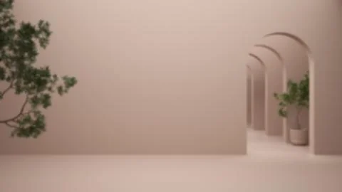 Blurred background, classic metaphysics surreal interior design, empty space  Stock Illustration