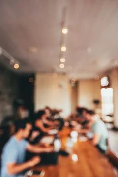 Blurred background of co-working space Foto stock
