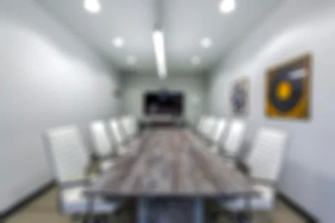 Blurred background of conference room interior Stock Photos