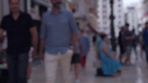 Blurred background of a crowd Stock Footage 115770922