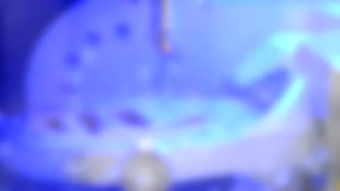 Blurred background. Dental milling machine carving out shape Stock Footage 135981504