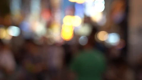 Blurred background of Dotonbori Area Shopping Street. slow motion Video stock 125164280