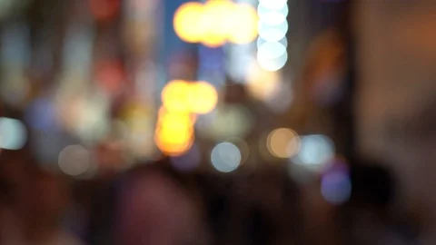 Blurred background of Dotonbori Area Shopping Street. slow motion Video stock 125164282