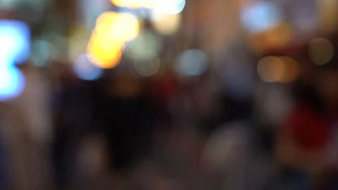 Blurred background of Dotonbori Area Shopping Street. slow motion Stock Footage 125164290