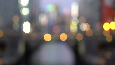 Blurred background of Dotonbori Area Shopping Street. slow motion Stock Footage 125164297