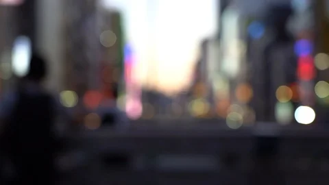 Blurred background of Dotonbori Area Shopping Street. slow motion Video stock 125164299