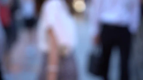 Blurred background of Dotonbori Area Shopping Street. slow motion Video stock 125164313