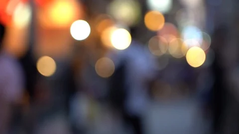 Blurred background of Dotonbori Area Shopping Street. slow motion Video stock 125164317