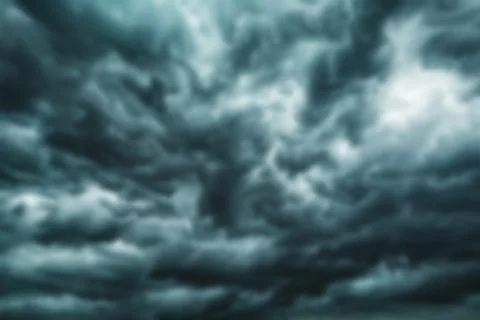 Blurred background. Epic cloudscape, gloomy clouds with lightning. Sky panora 스톡 사진