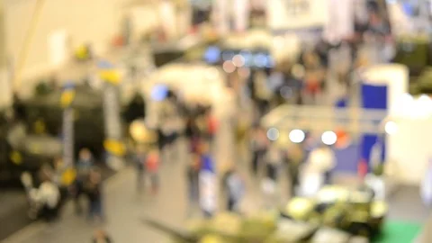 Blurred background exhibition top view Stock Footage 81098928