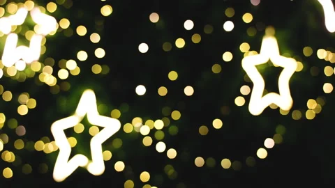 Blurred background of illuminated Christmas tree. Stock-Footage 144588928