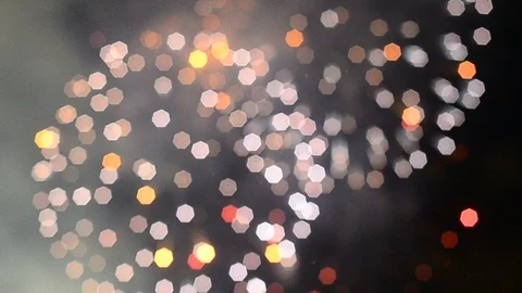 Blurred background with lights of firework Stock Footage 89746486