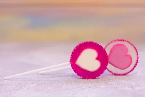 Blurred background with a lolipop Stock Photos