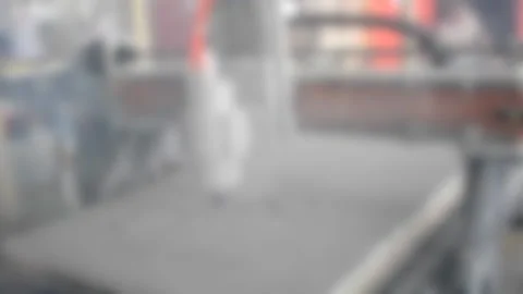 Blurred background. Milling machine closeup on a white surface Stock Footage 135315147