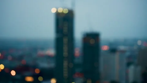 Blurred background night city bokeh car drive on road in nightlife Stockbeeldmateriaal 249979157