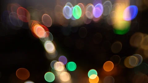 Blurred background of night city lights blur,Shanghai,China Stock Footage 90485987