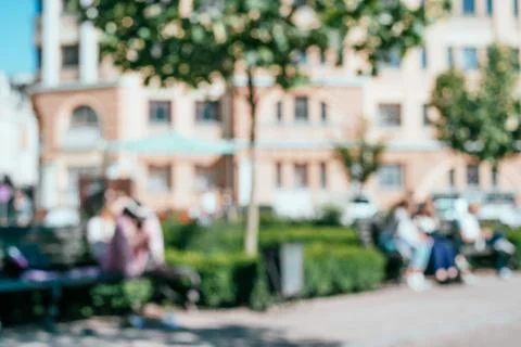 Blurred background of park Stock Photos