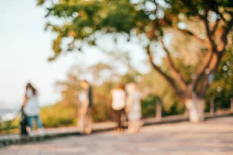 Blurred background of park Stock Photos