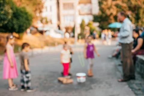 Blurred background of park Stock Photos