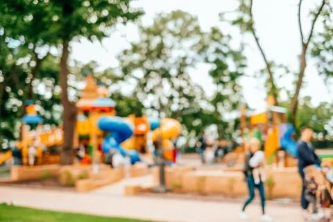 Blurred background of park Stock Photos