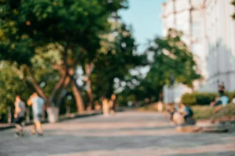 Blurred background of park Stock Photos
