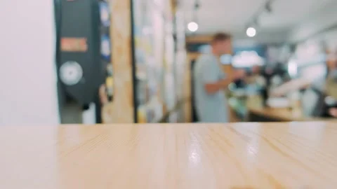 Blurred background : People in Coffee shop blur background with bokeh light with Stock Footage 196925465