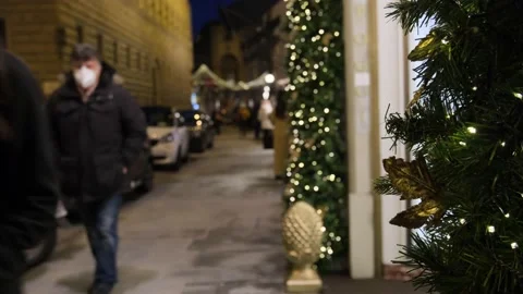 Blurred background people in the street Stock Footage 145021012